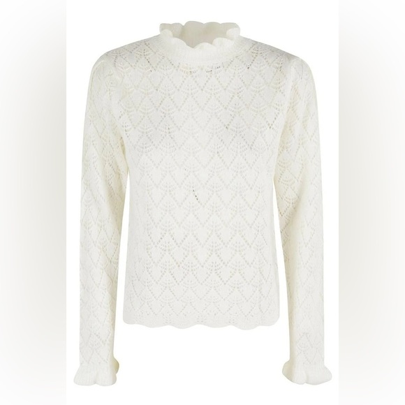 Farm Rio: Elegant White Lace Women's Top / Blouse - Picture 6 of 13